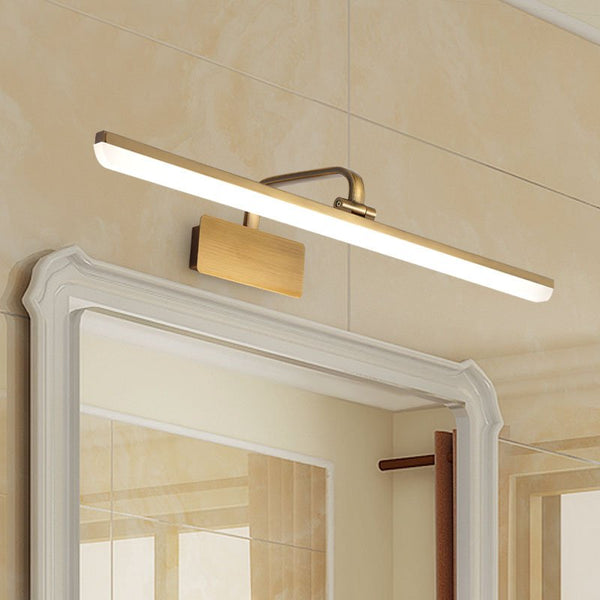 Armed LED Bathroom Vanity Bar Light Wall Sconce in Satin Gold