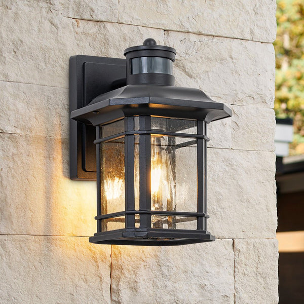 IP20 Seeded Glass Outdoor Wall Sconce