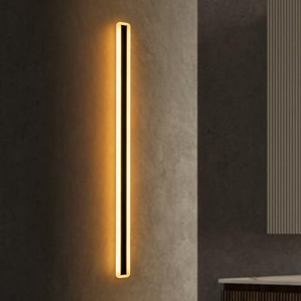 IP65 LED Long Strip Black Wall Light