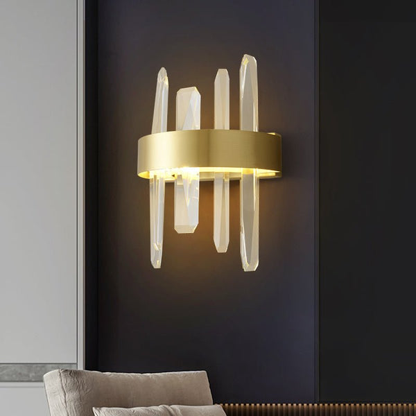 LED Wall Lamp with Crystal Strips